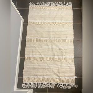 Bright beautiful yellow rug